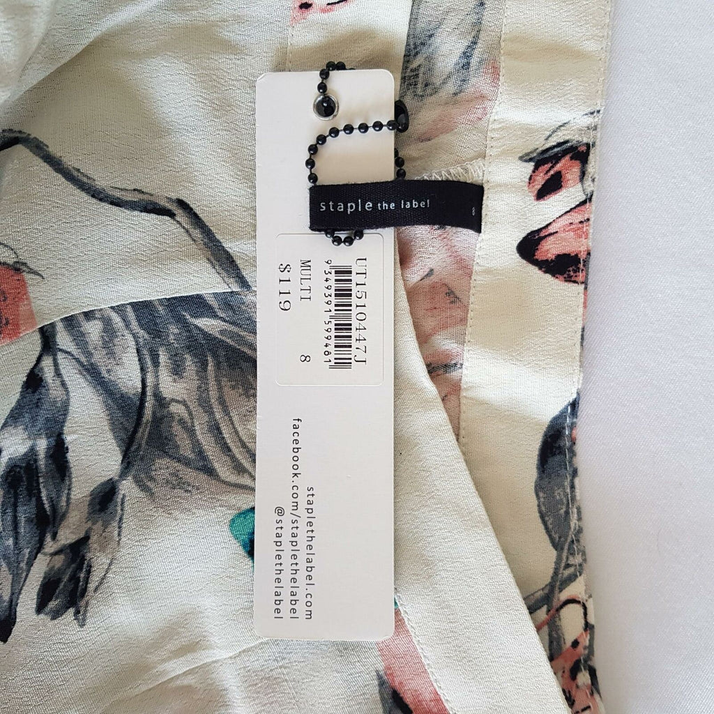 STAPLE THE LABEL White Floral High WaistWide Leg Relaxed Women's Palazzo Pants