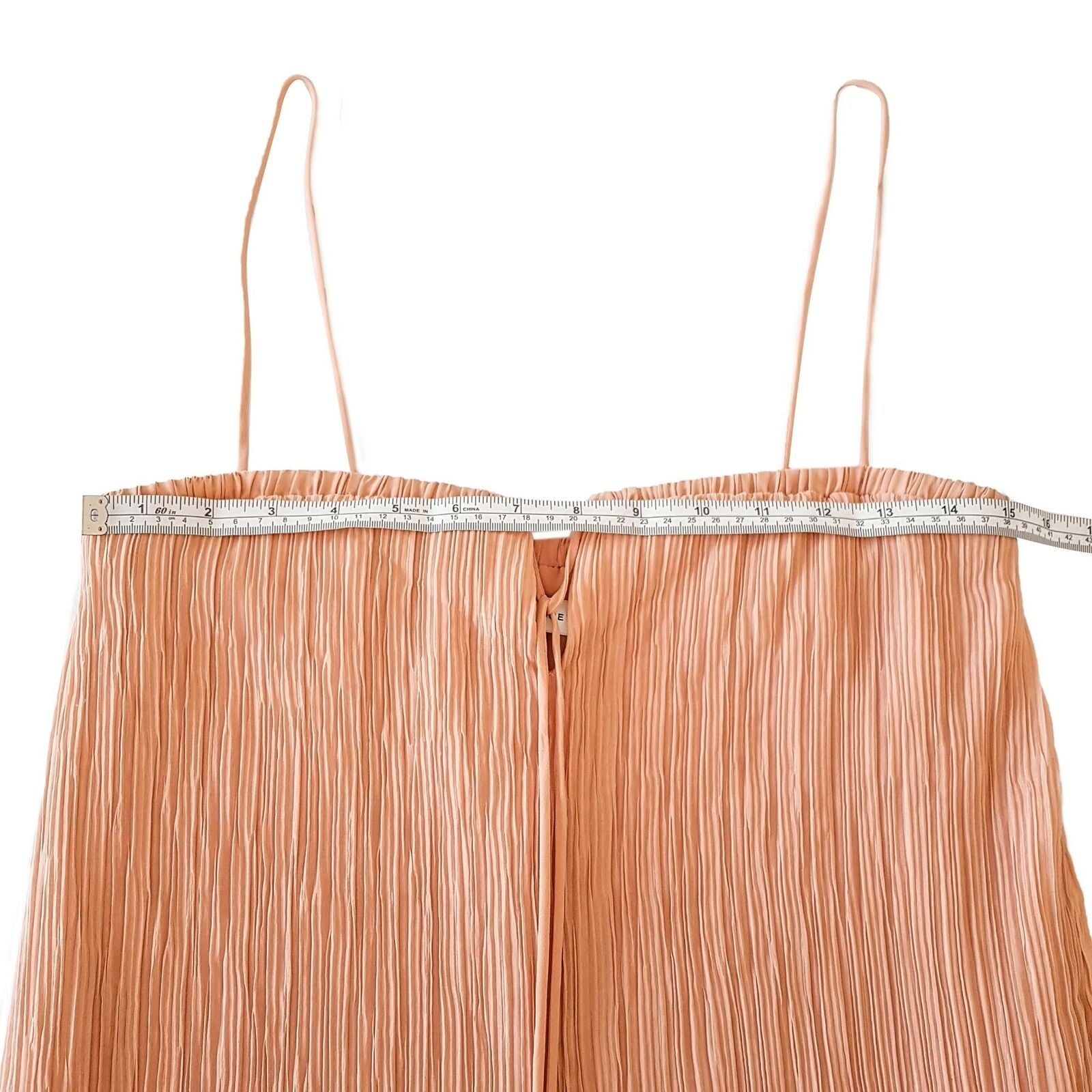 BEC & BRIDGE Designer Beige Pink Women's Tiered Trapeze & Swing Dress Keyhole