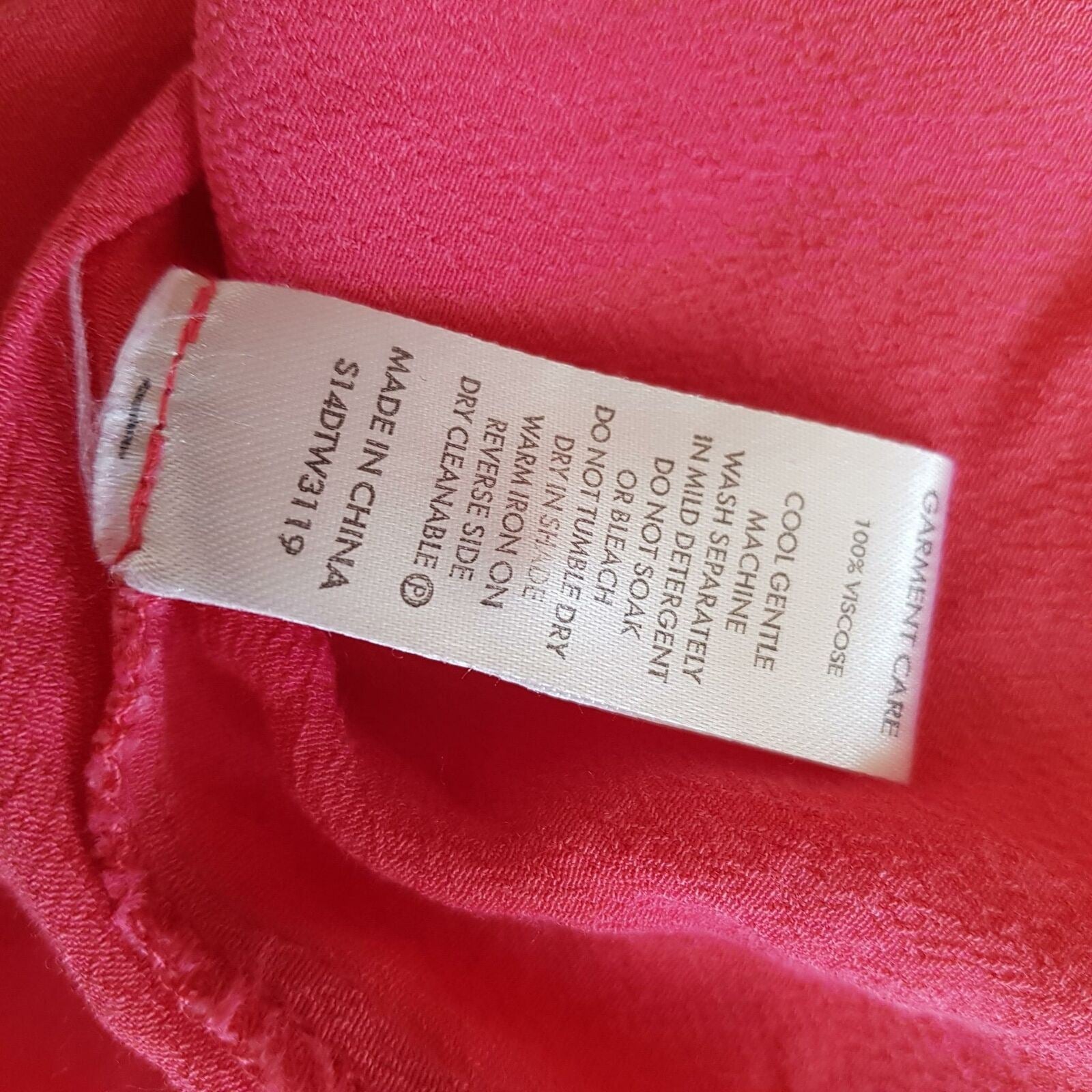 DIANA FERRARI Pink Floral Detail Short Sleeve Women's Basic Blouse Top Size 10