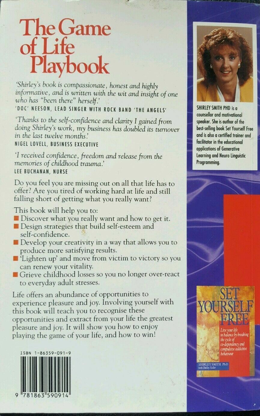 The Game of Life Playbook by Shirley Smith Paperback Book 1993 Good Condition