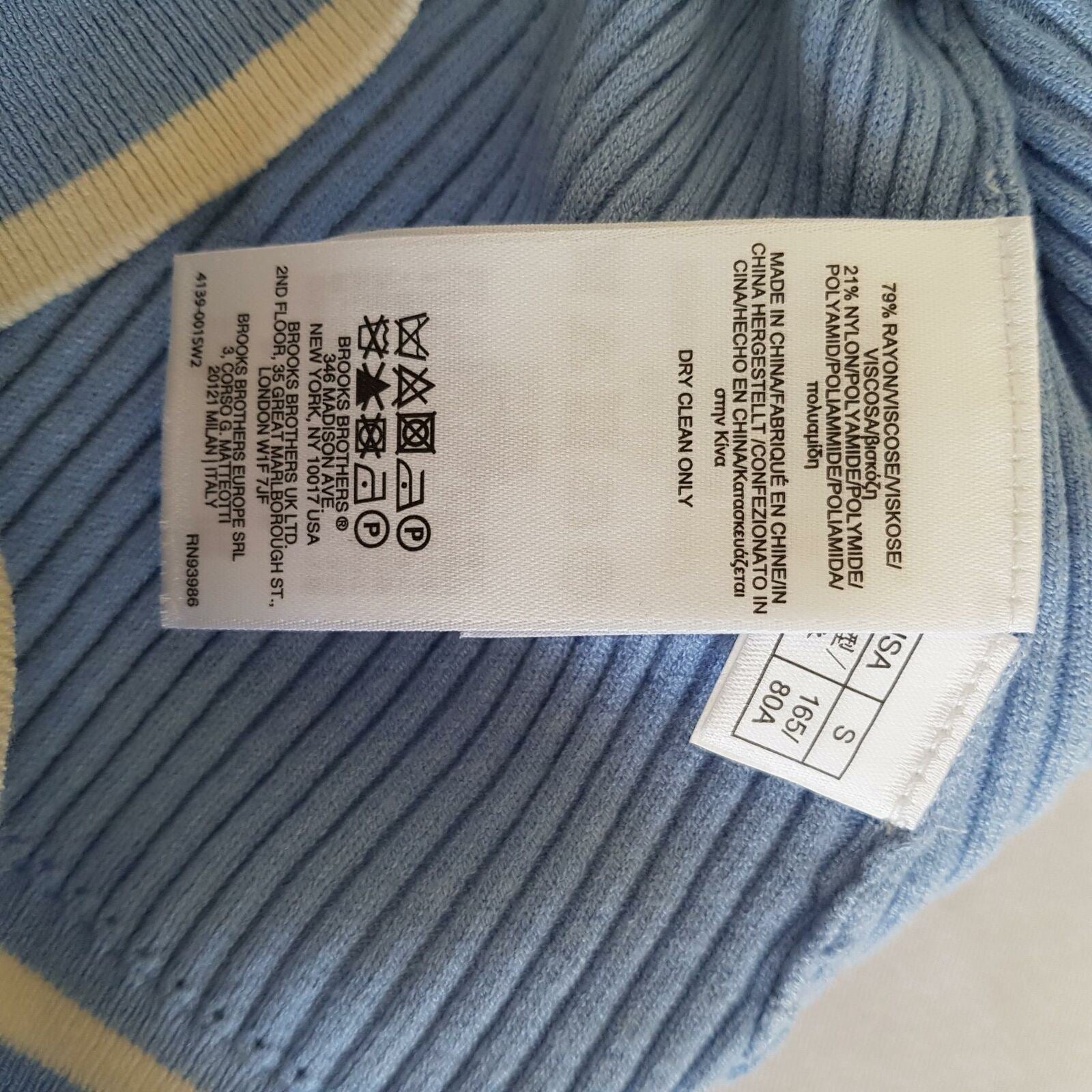 BROOKS BROTHERS Casual Light Blue Sleeveless Women's Sweater Vest Crew Neck BNWT