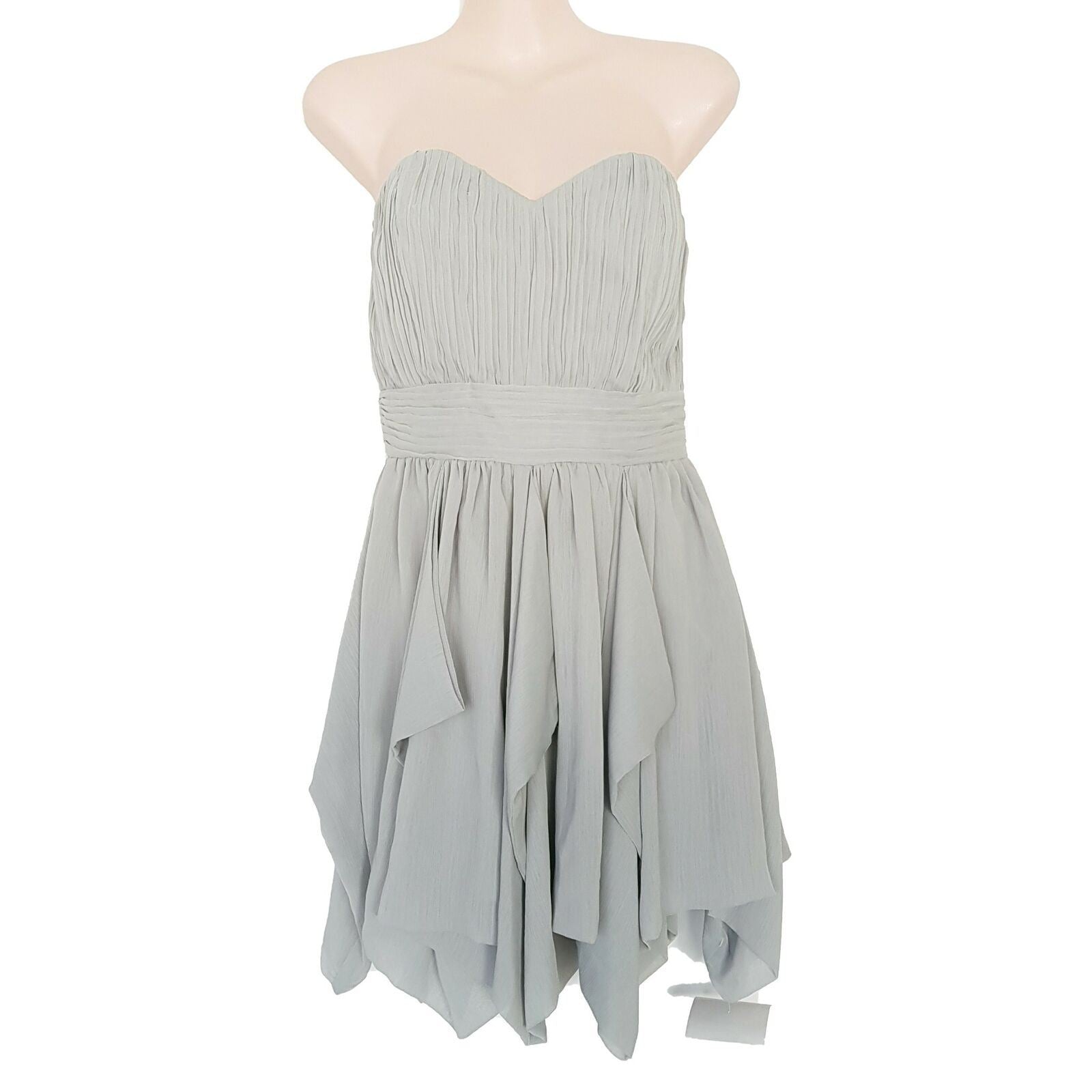ASOS Sexy Grey Strapless Women's Mini Cocktail Dress Sweetheart Neck Waist Band