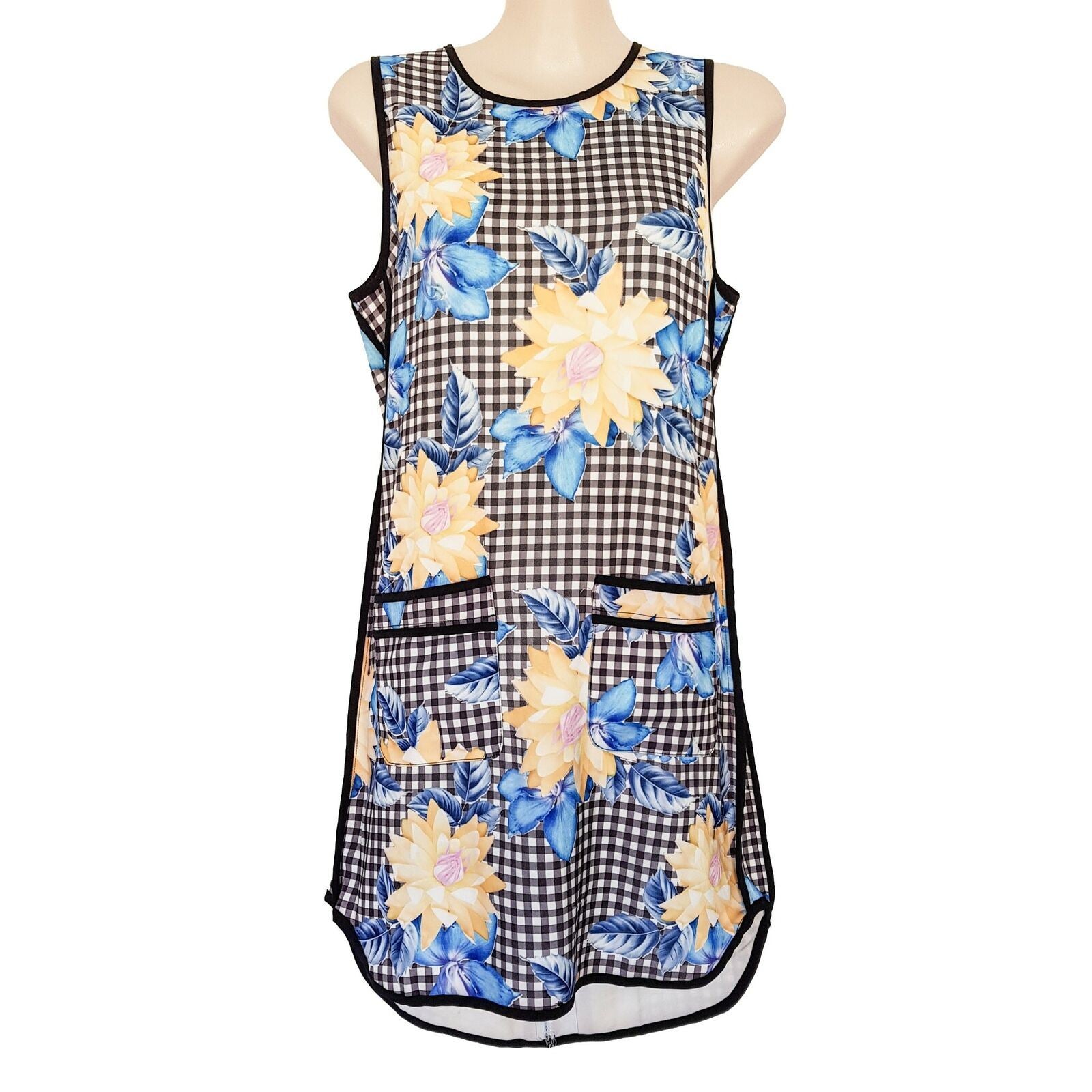 ANGEL BIBA Multi-Coloured Floral Sleeveless Ladies Shift Dress Two Front Pockets