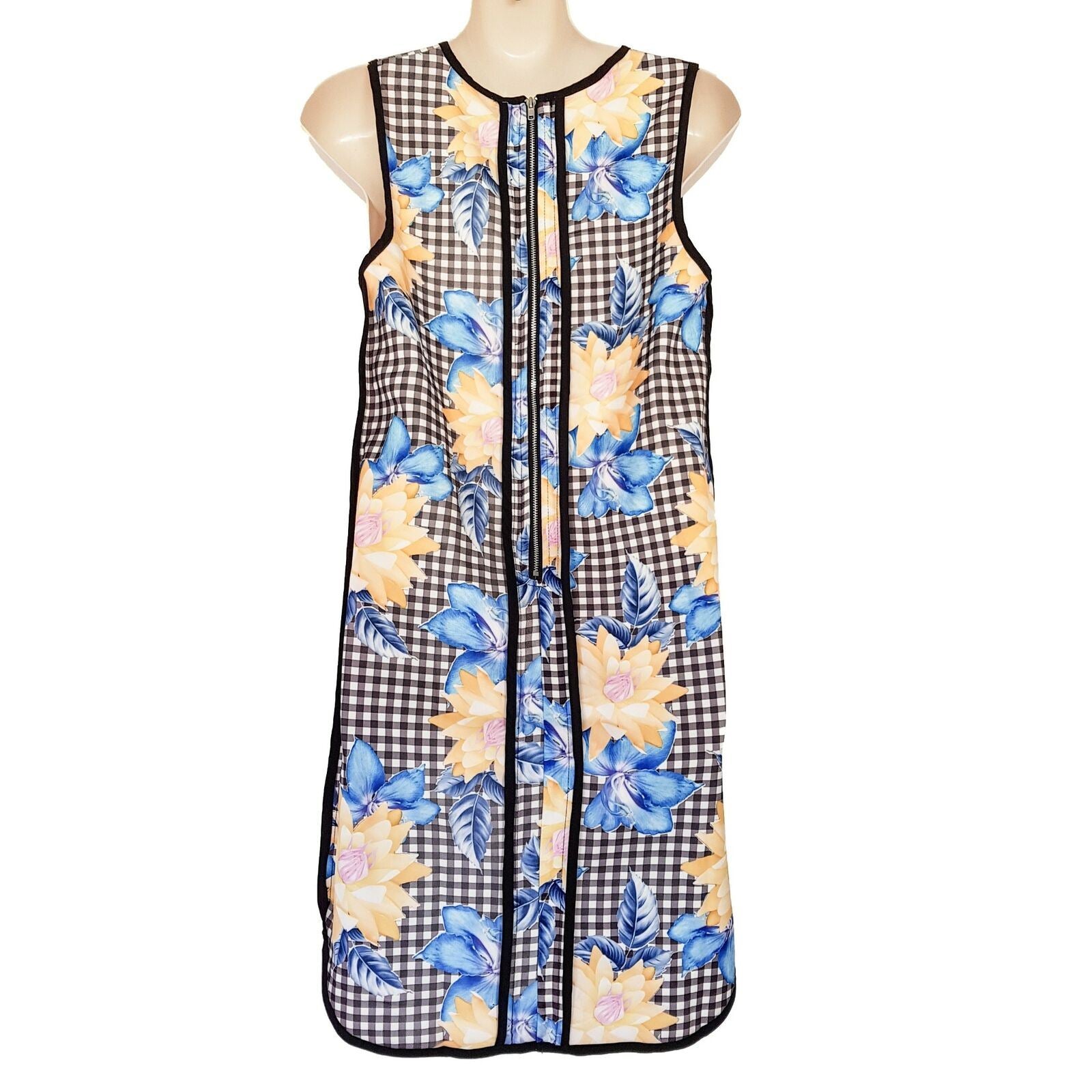 ANGEL BIBA Multi-Coloured Floral Sleeveless Ladies Shift Dress Two Front Pockets