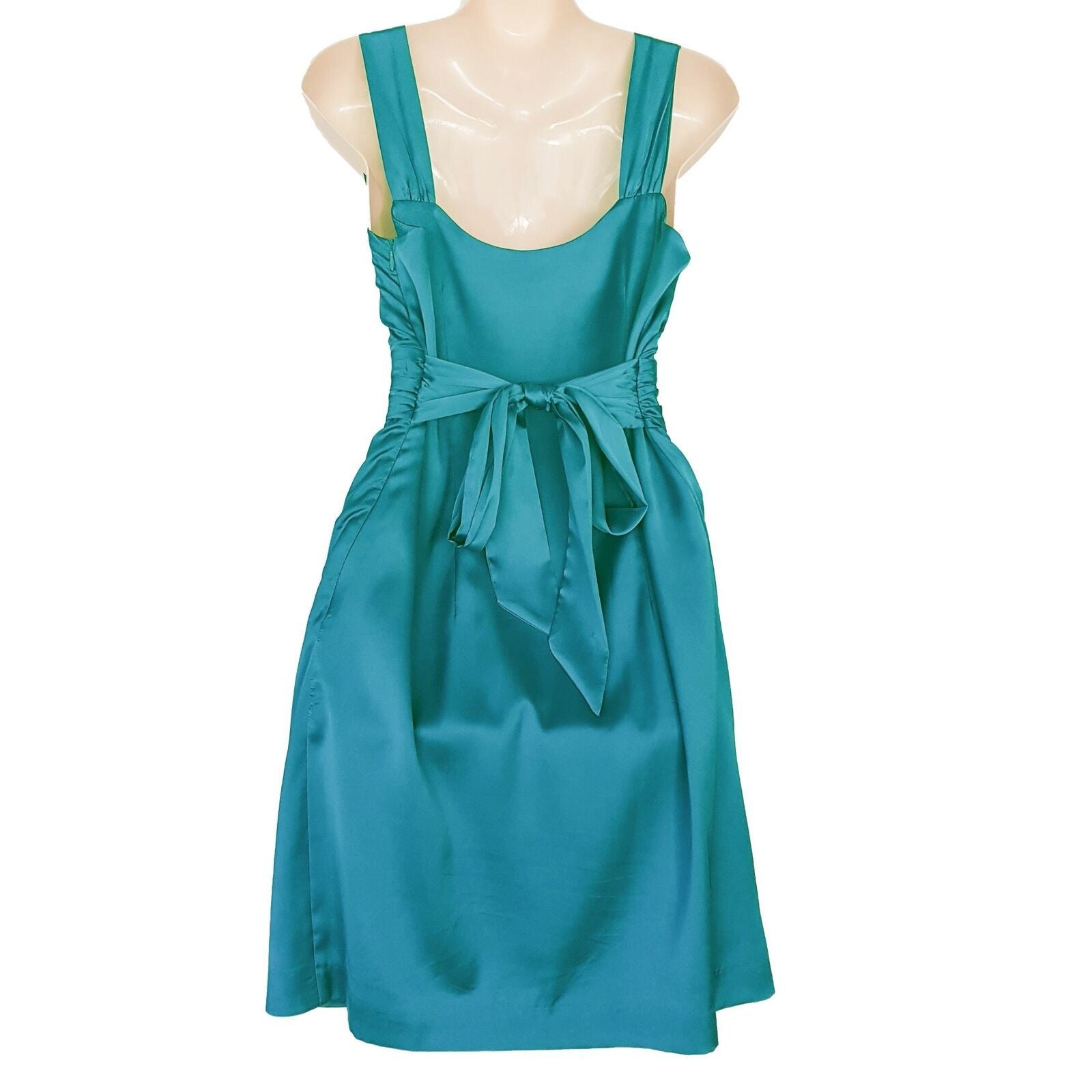 PILGRIM Romance Ruffle Dress Blue Green Teal Turquoise Sleeveless Cocktail Party