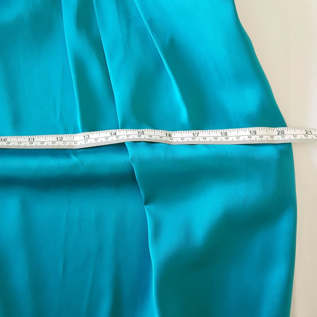 PILGRIM Romance Ruffle Dress Blue Green Teal Turquoise Sleeveless Cocktail Party
