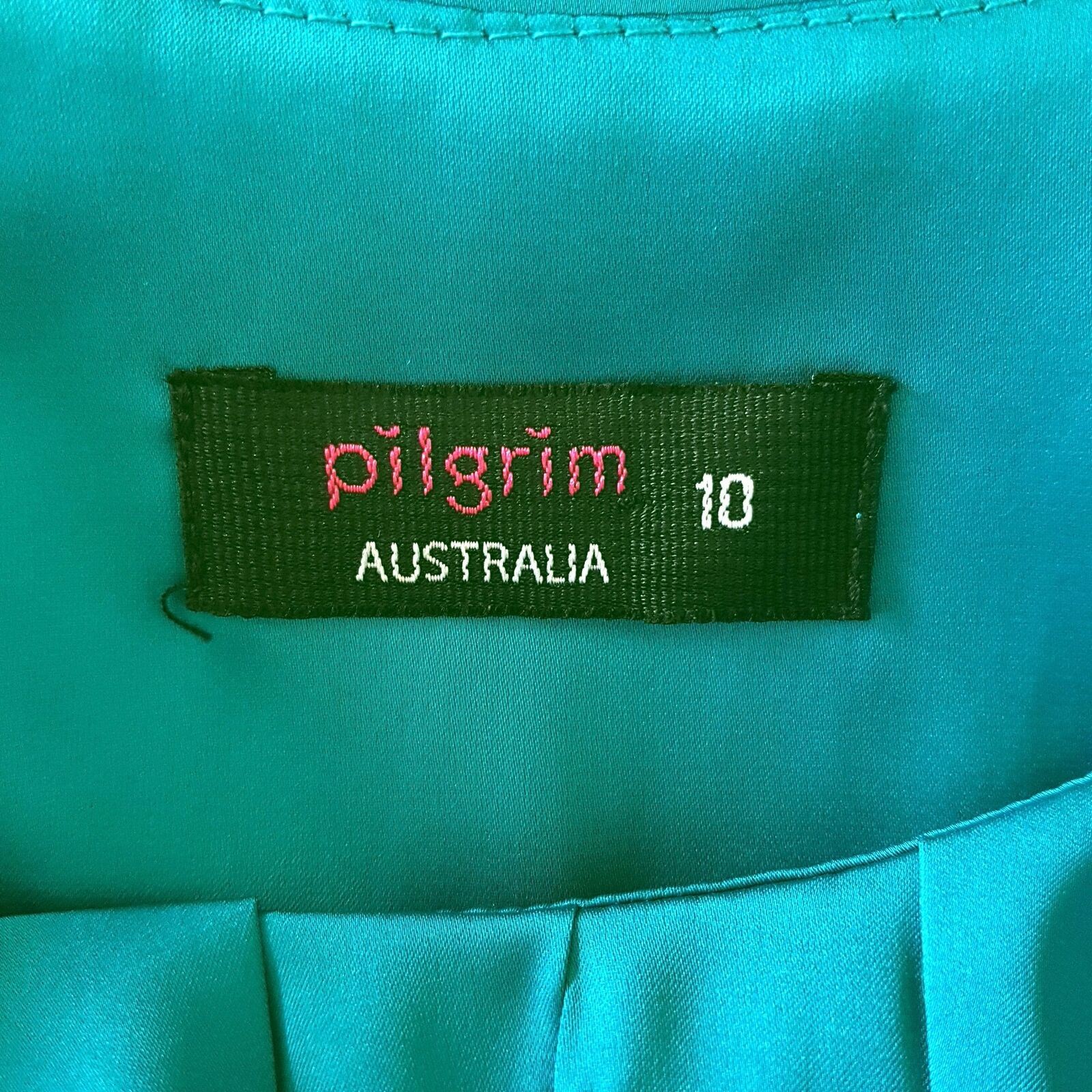 PILGRIM Romance Ruffle Dress Blue Green Teal Turquoise Sleeveless Cocktail Party