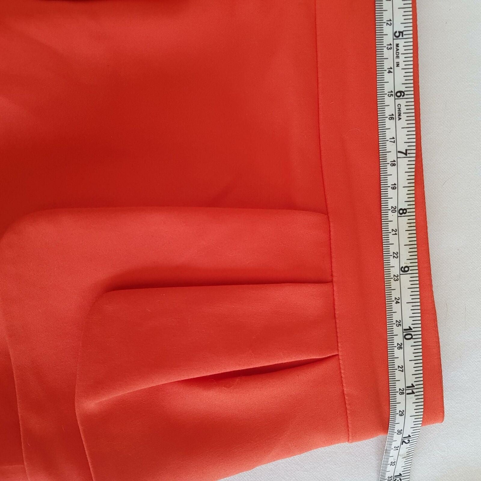 FORCAST Tangerine Orange High Waist Women's Pencil Peplum Skirt Workwear Office