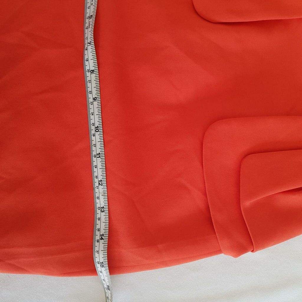 FORCAST Tangerine Orange High Waist Women's Pencil Peplum Skirt Workwear Office