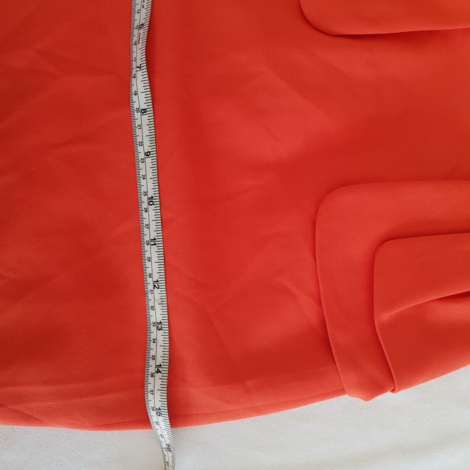FORCAST Tangerine Orange High Waist Women's Pencil Peplum Skirt Workwear Office