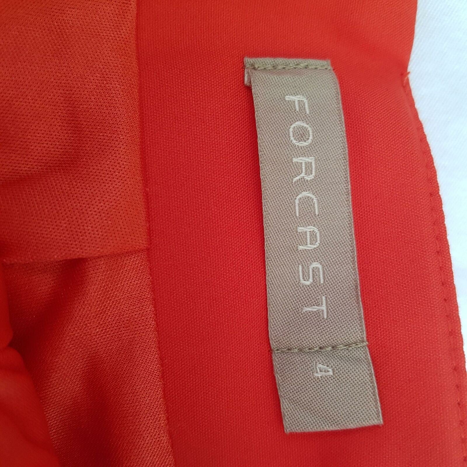 FORCAST Tangerine Orange High Waist Women's Pencil Peplum Skirt Workwear Office