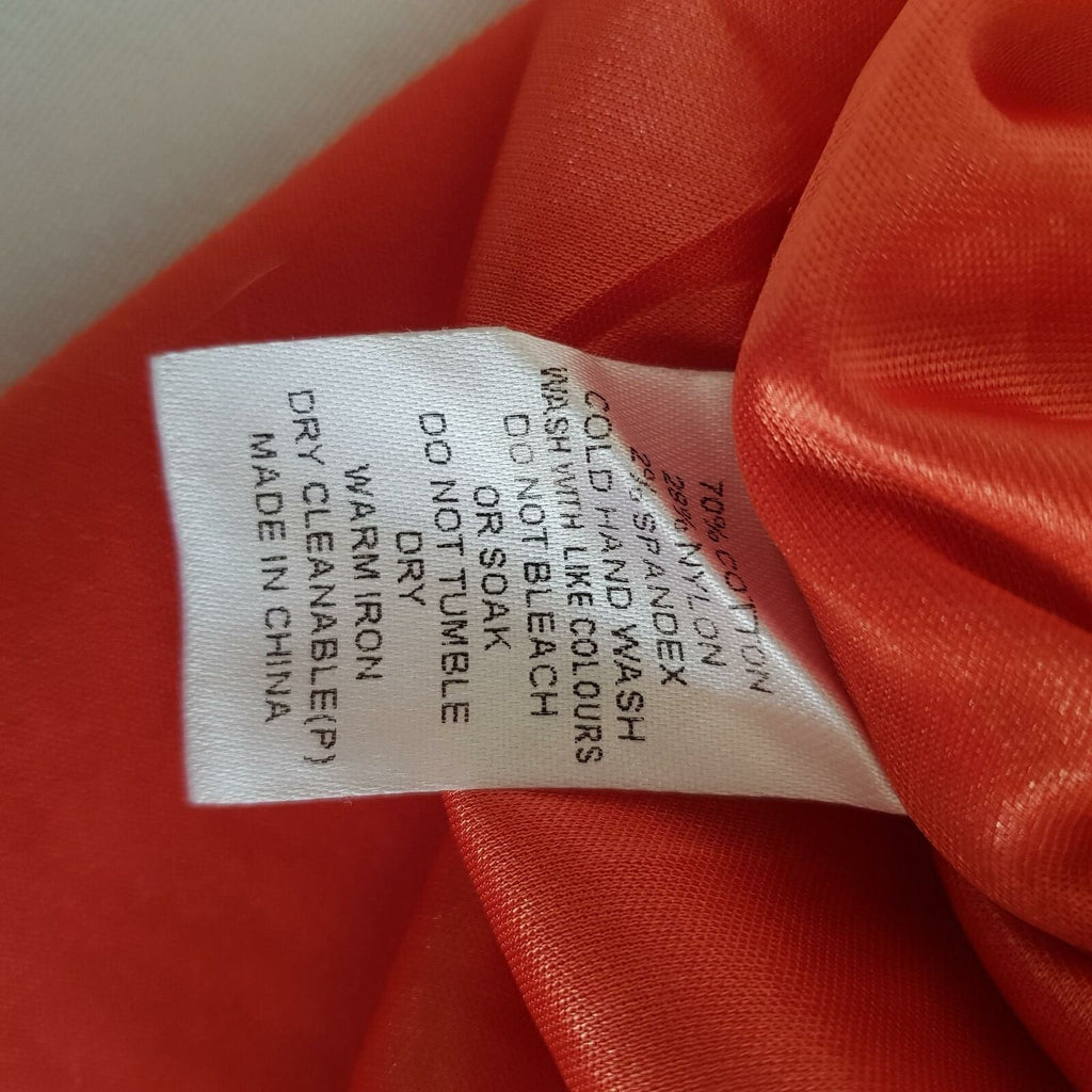 FORCAST Tangerine Orange High Waist Women's Pencil Peplum Skirt Workwear Office