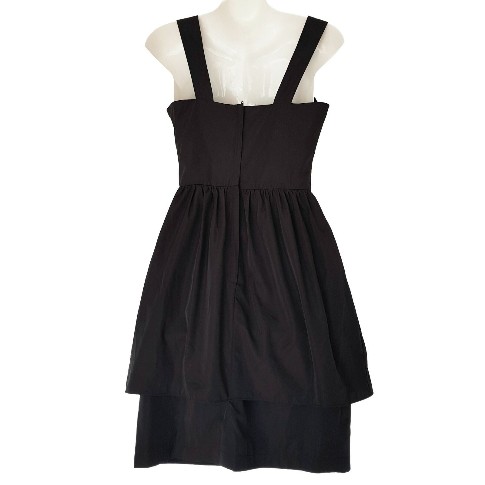 BNWT FORCAST Black Lauren Cupcake Sleeveless Women's Pleated A-Line Dress Size 6