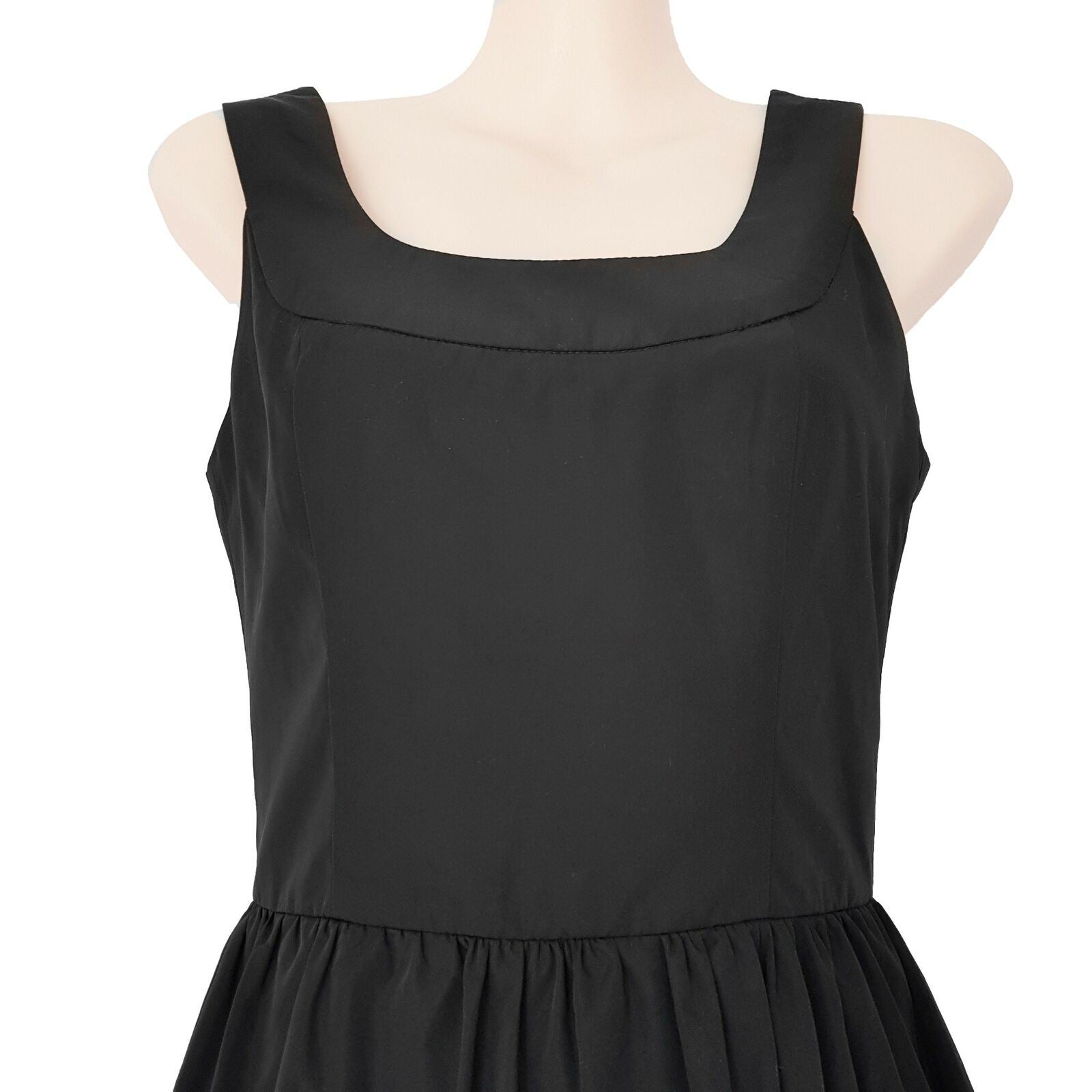 BNWT FORCAST Black Lauren Cupcake Sleeveless Women's Pleated A-Line Dress Size 6