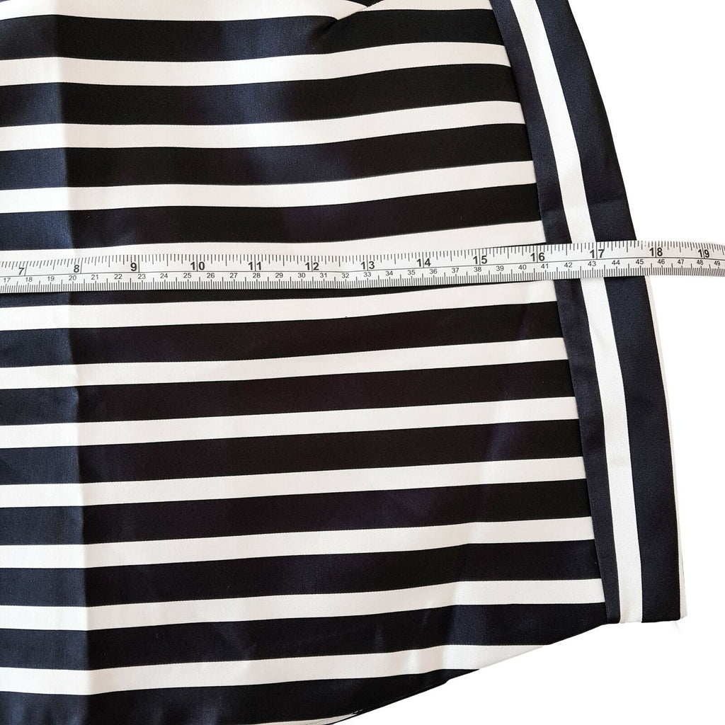 TOPSHOP Black & White Sailor Striped Bonded Women's A-Line Dress Short Sleeve