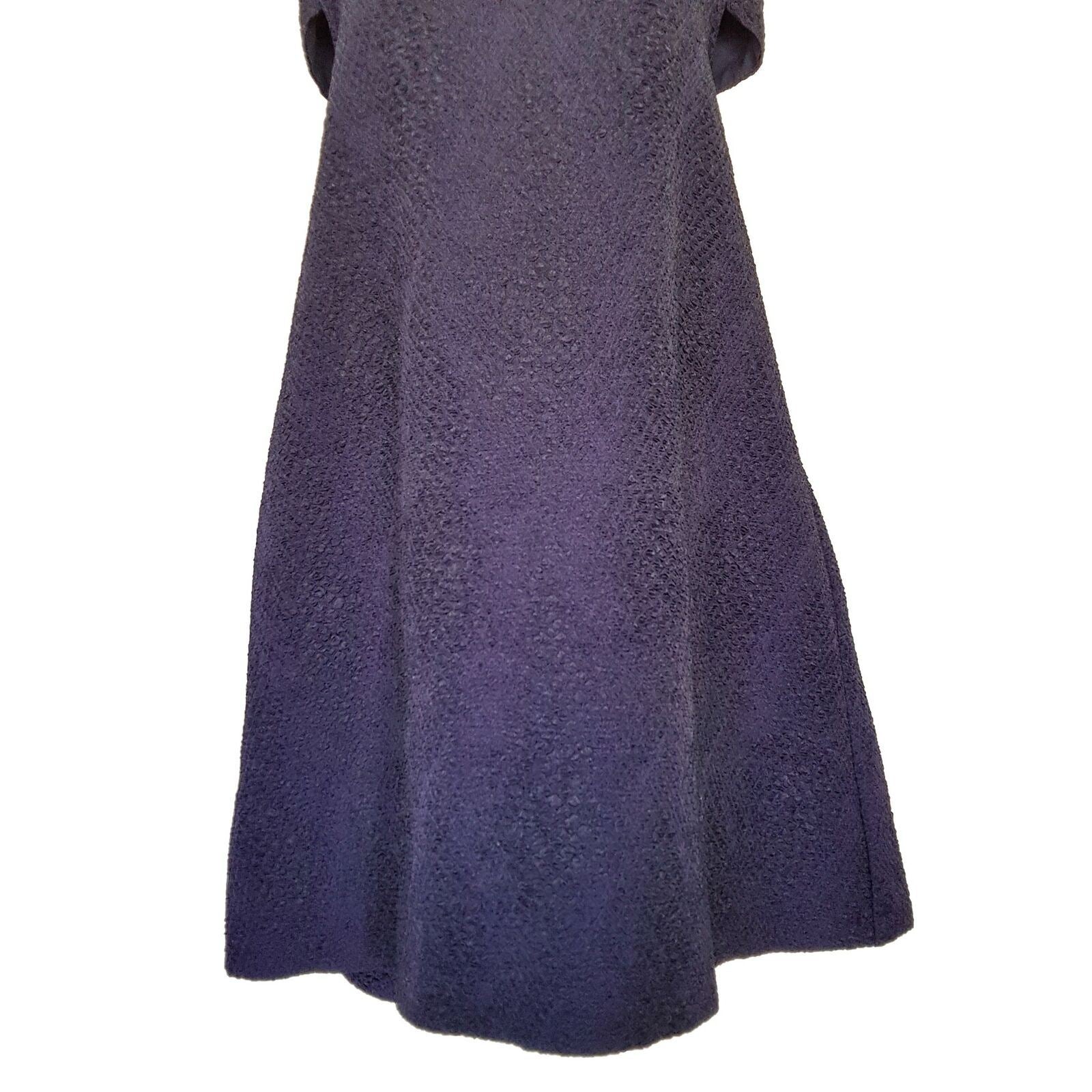 SEED HERITAGE Navy Blue Textured Cutout Sleeveless Ladies A-Line Cocktail Dress