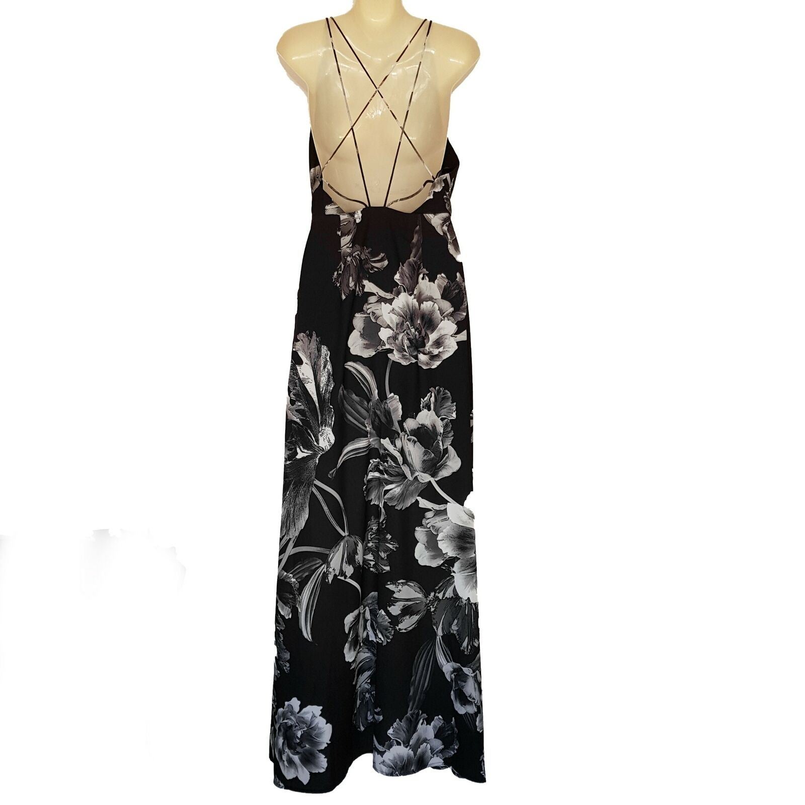 KEEPSAKE More Than This Grey & Black Floral Print Sleeveless Women's Maxi Dress