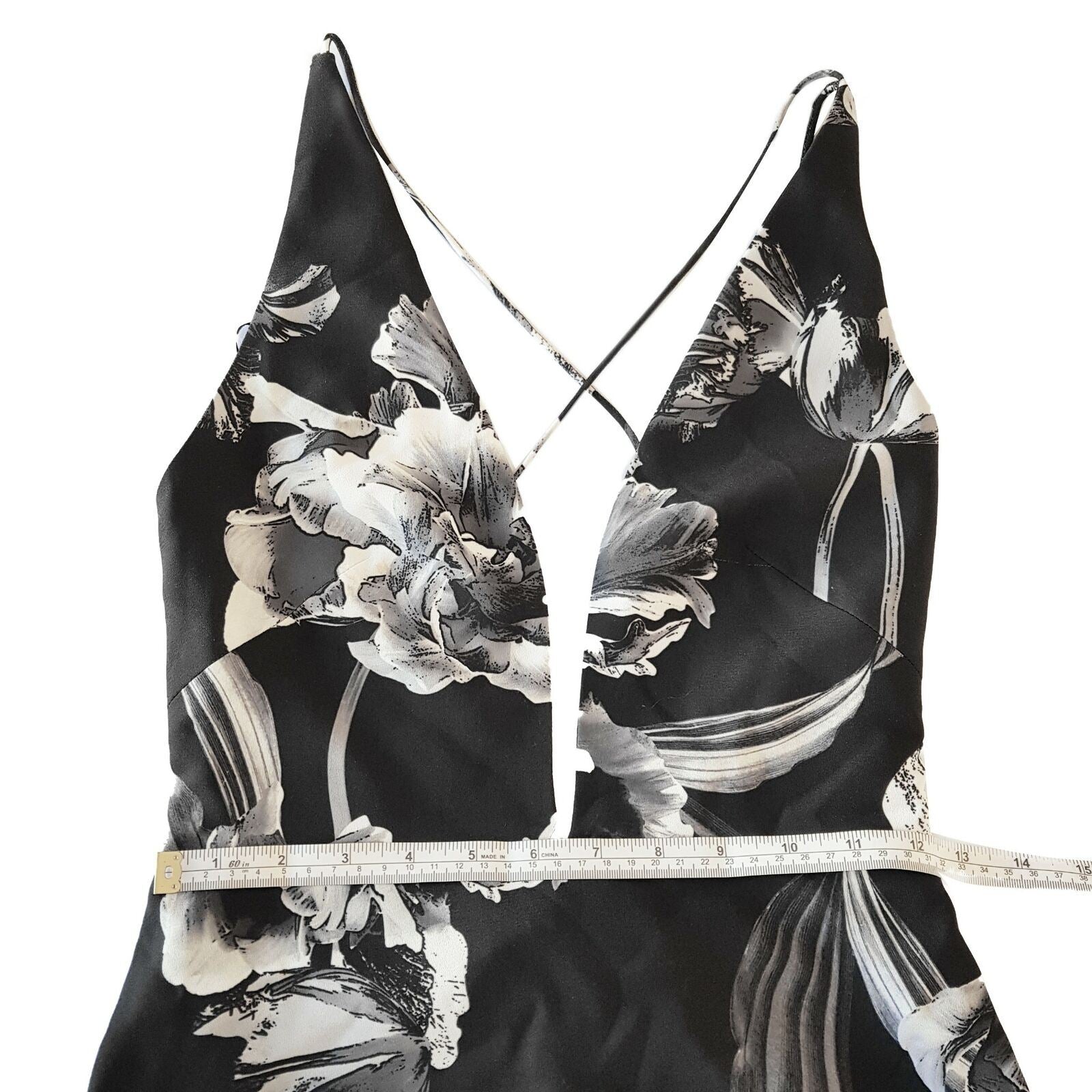 KEEPSAKE More Than This Grey & Black Floral Print Sleeveless Women's Maxi Dress