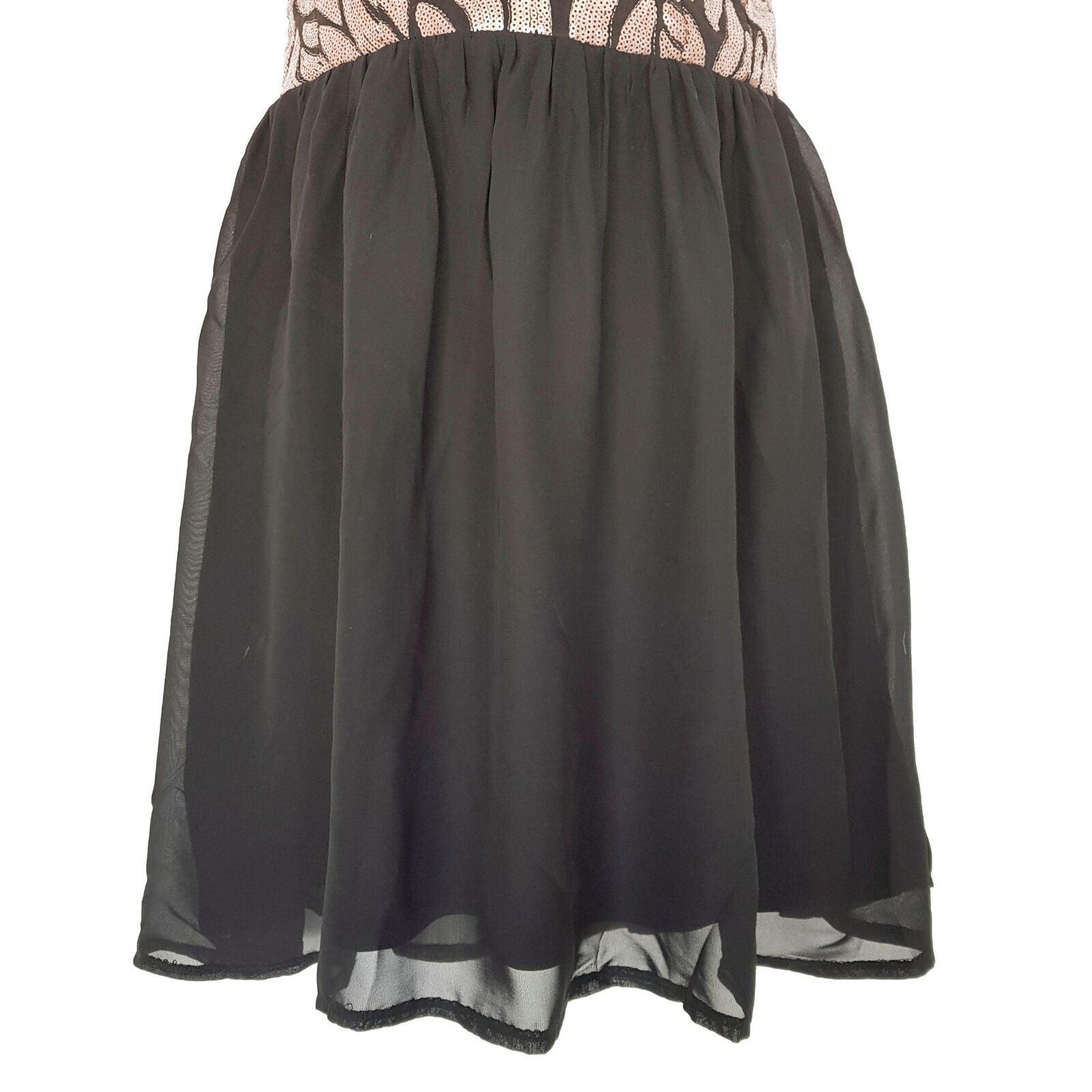 PARADISCO Black Gold Pattern Strapless Sweetheart Women's Mini Party Dress BNWT