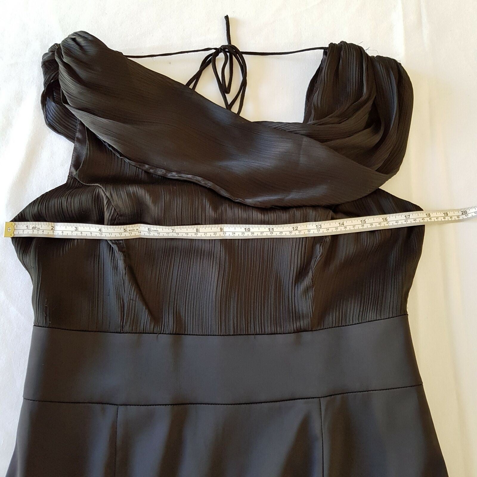 REVIEW Black Sleeveless Women's Shift Cocktail Dress Cowl Neck String Zip Back