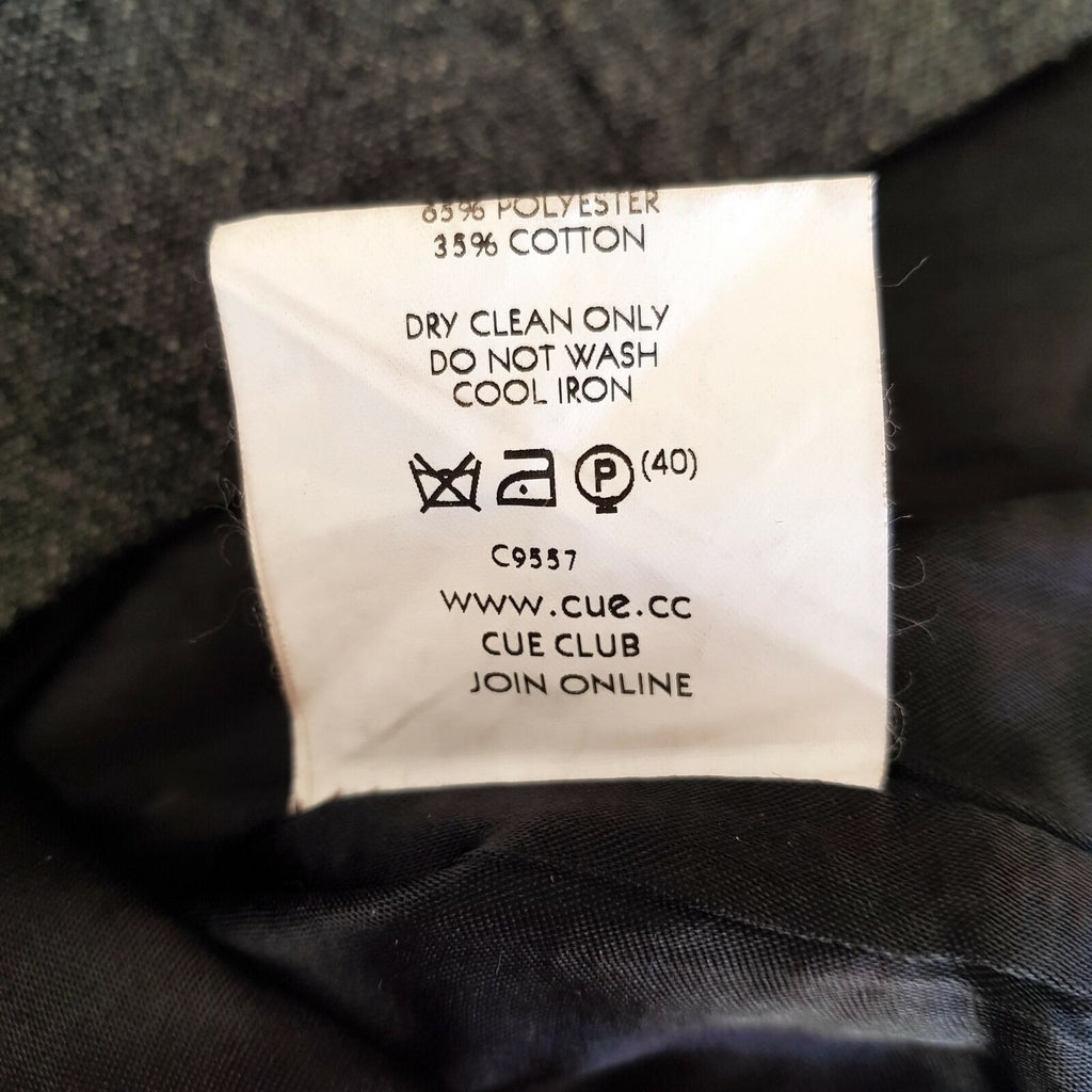 CUE Dark Grey Wool Blend Women's Sheath Workwear Dress Boat Neck Zip Fly Size 12