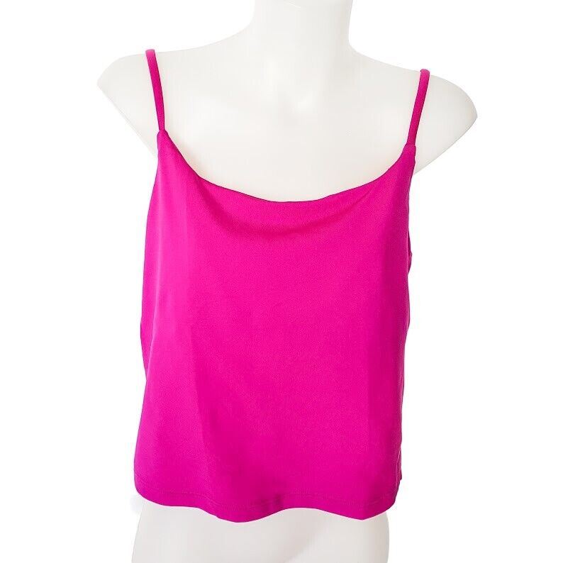 JAG Hot Pink Spaghetti Strap Cropped Tank Top Summer Ladies Swimwear Plus Size