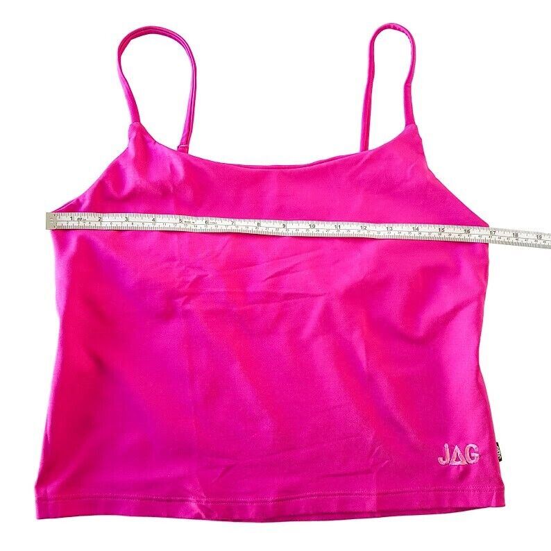 JAG Hot Pink Spaghetti Strap Cropped Tank Top Summer Ladies Swimwear Plus Size