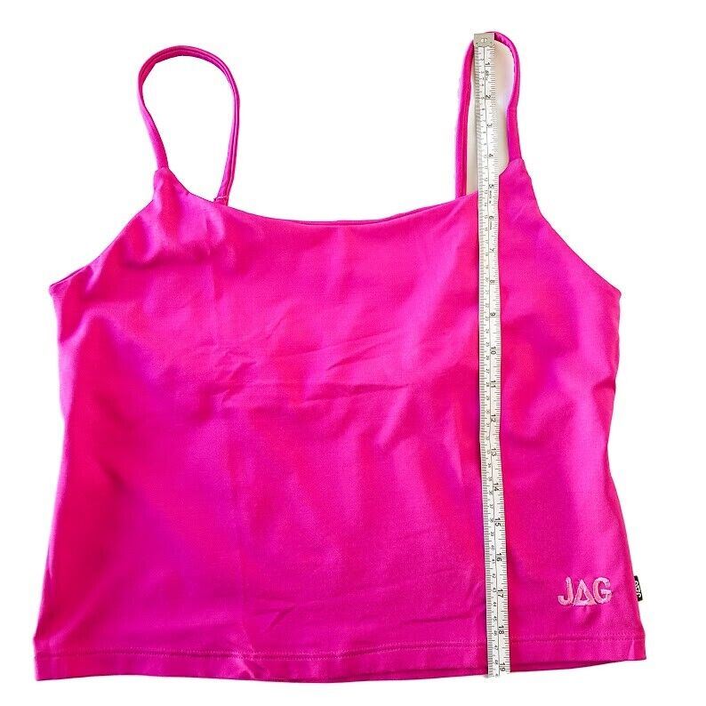 JAG Hot Pink Spaghetti Strap Cropped Tank Top Summer Ladies Swimwear Plus Size