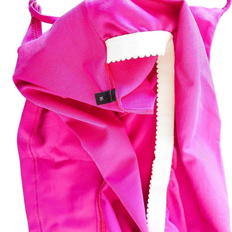 JAG Hot Pink Spaghetti Strap Cropped Tank Top Summer Ladies Swimwear Plus Size