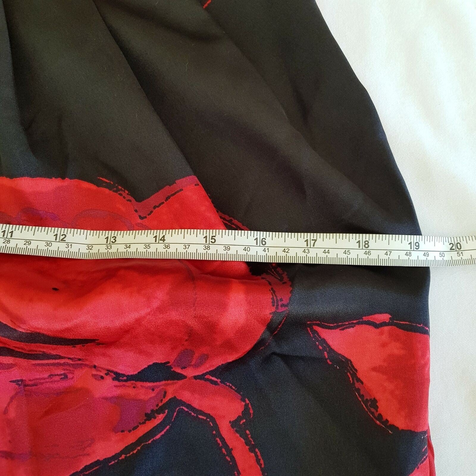 SNAP Black & Red Floral Print Women's Strapless Sheath Dress Sweetheart Neckline