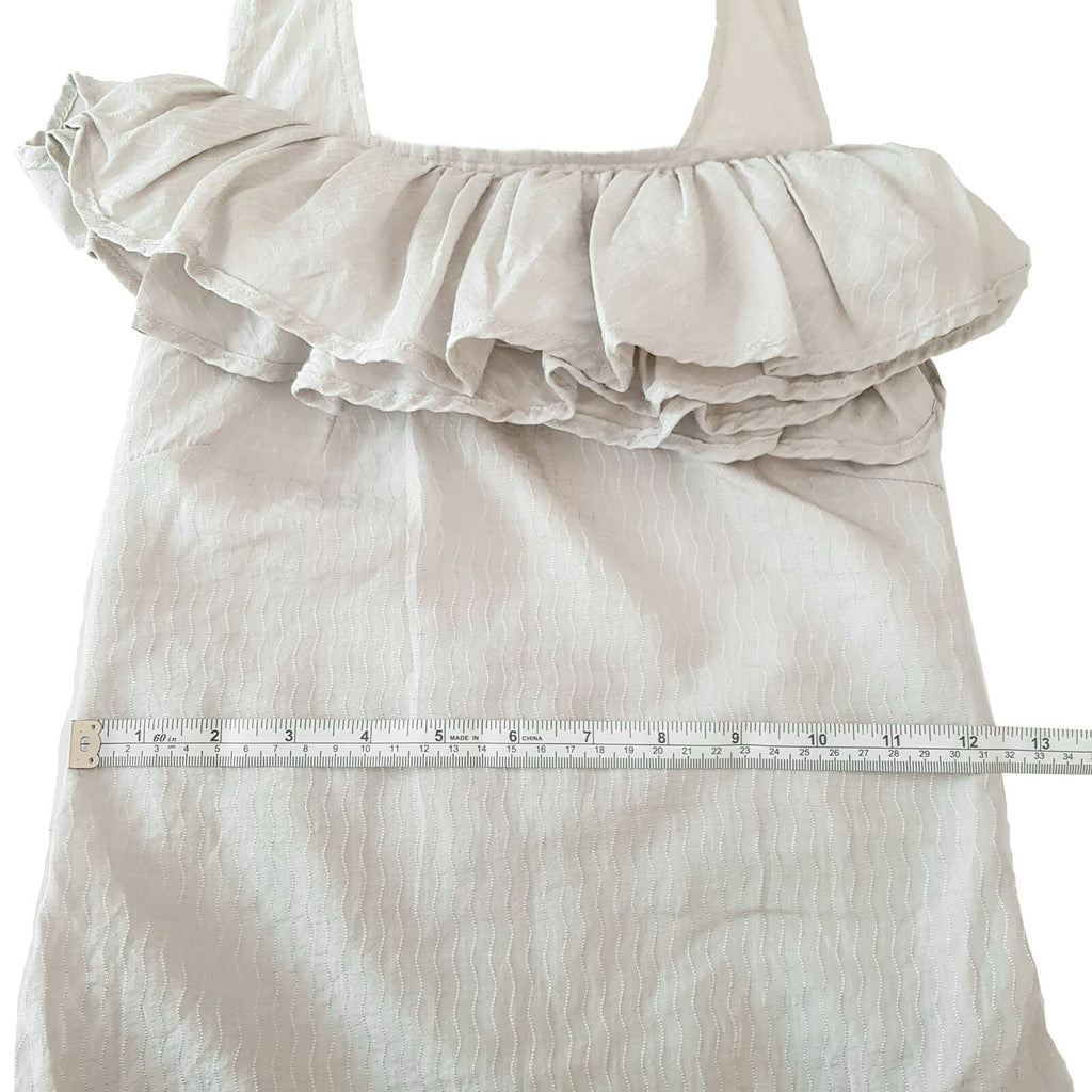 SHILLA Designer Sparkly Beige Ruffle Women's Sleeveless Halter Cocktail Dress