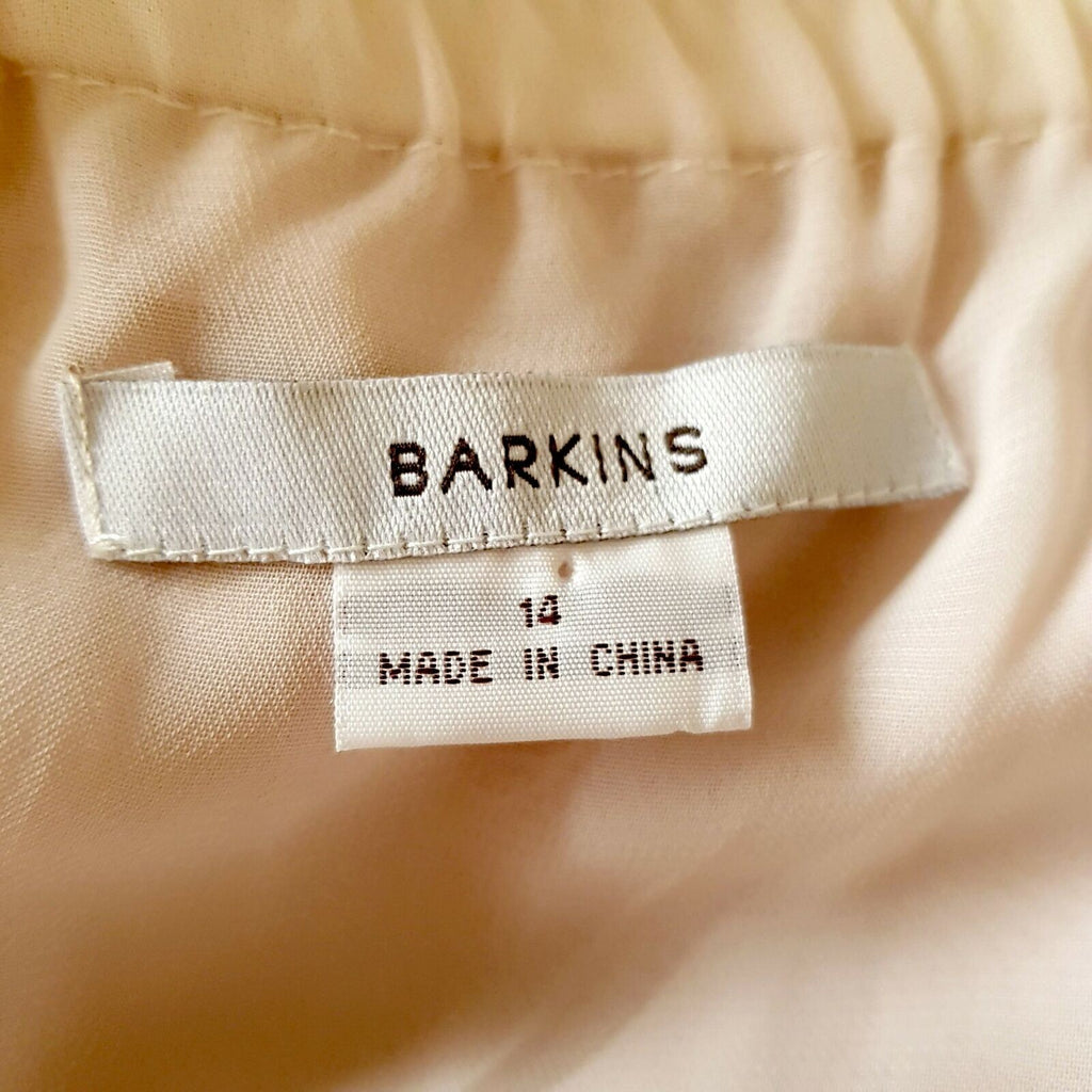 BARKINS Pink Sleeveless Frill Shoulder Women's Cocktail Shift Dress Square Neck