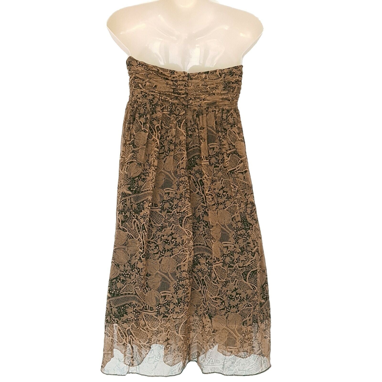 SULU Black Yellow Golded Floral Women's Strapless Cocktail Silk Dress Sweetheart