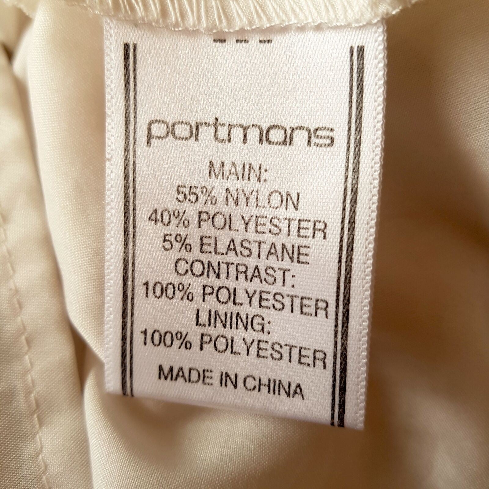 PORTMANS Black & White Striped Sleeveless Ladies A-Line Dress V-Neck Zipper Back
