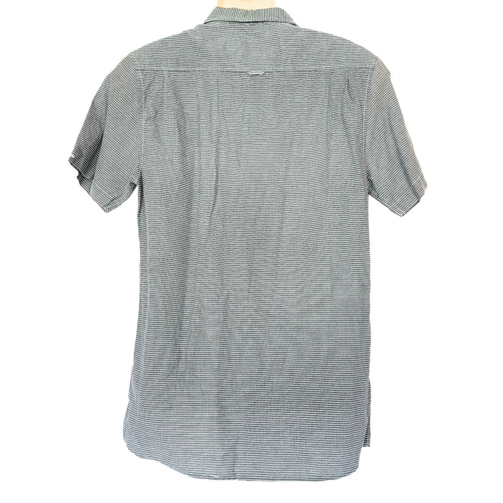 BILLABONG Black White Pinstripe Button Down Men's Casual Dress Shirt Medium