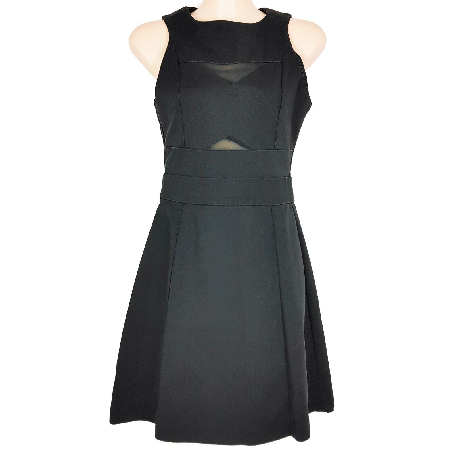 OXFORD Sleeveless Women's A-Line Little Black Dress Silk Cotton Ladies Work Wear