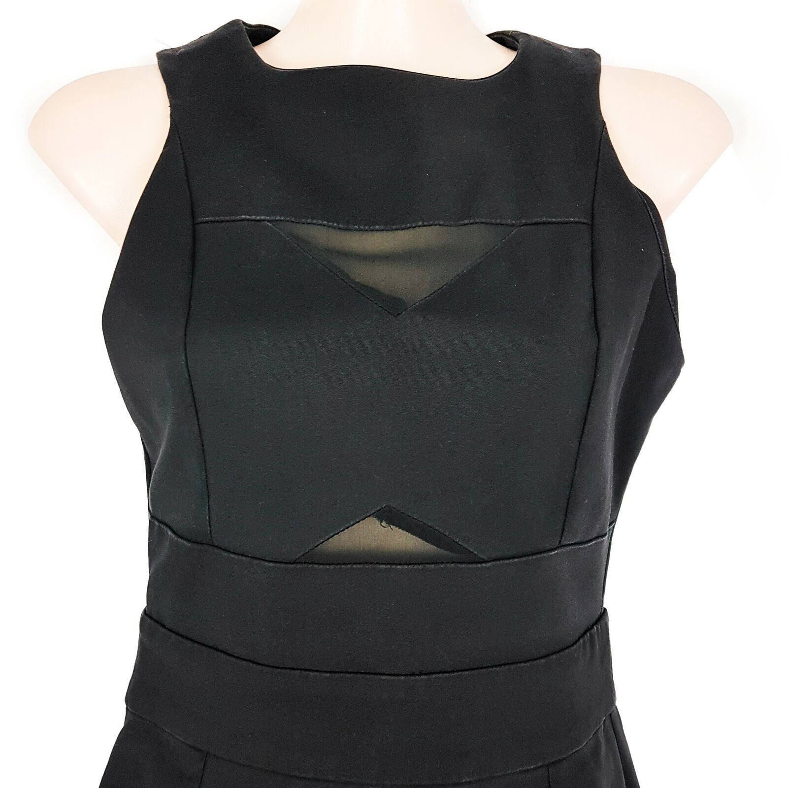 OXFORD Sleeveless Women's A-Line Little Black Dress Silk Cotton Ladies Work Wear