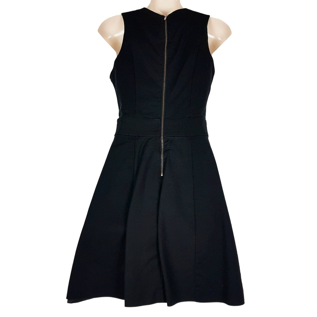 OXFORD Sleeveless Women's A-Line Little Black Dress Silk Cotton Ladies Work Wear