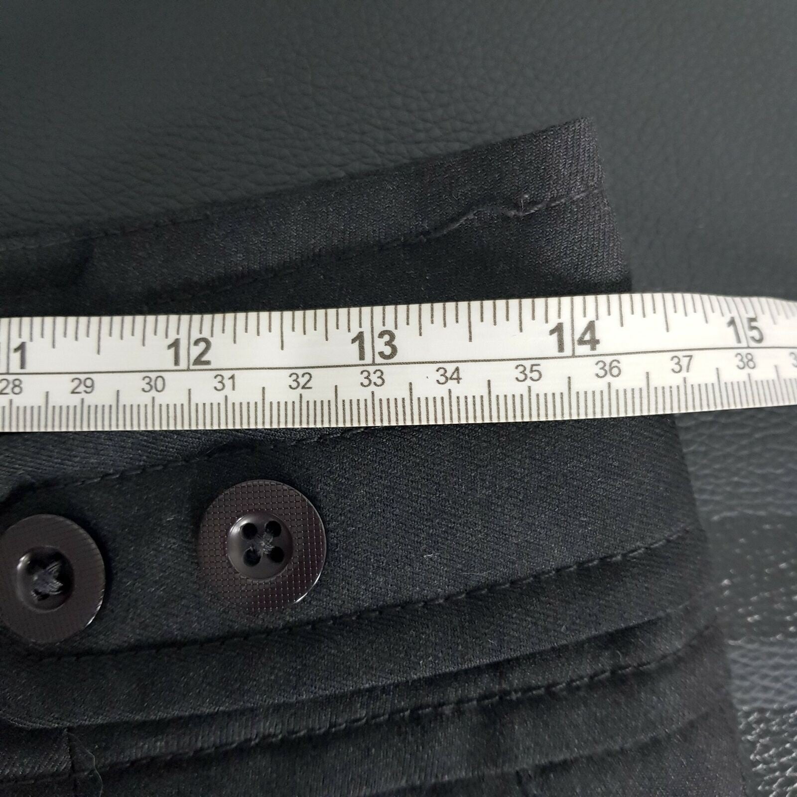 SABA Pencil Black Grey Skirt Zipper Back Knee Length Office Work Wool Blend 8 S