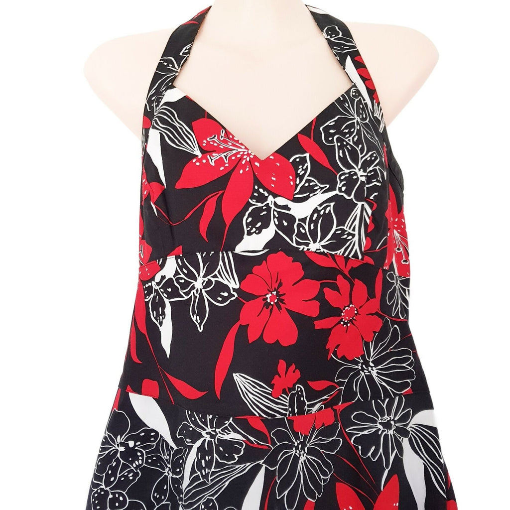 ZARA WOMAN Floral Backless Dress Knee Length Casual Cocktail Party Summer Outfit