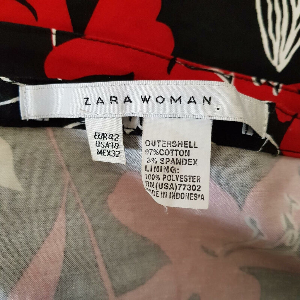 ZARA WOMAN Floral Backless Dress Knee Length Casual Cocktail Party Summer Outfit