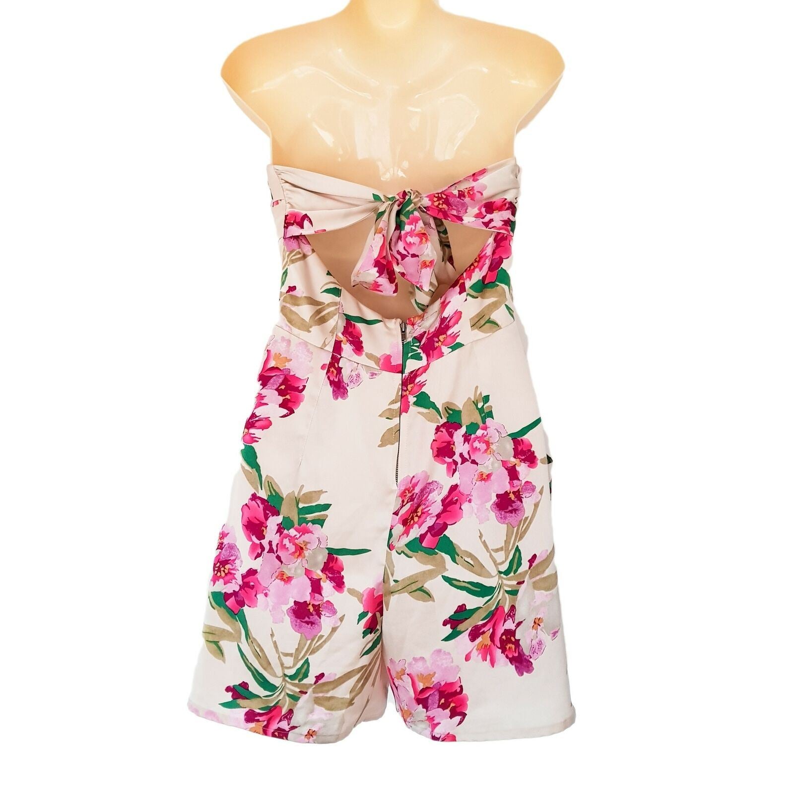 BARDOT Floral Satin Jumpsuit Romper Playsuit Summer Cocktail Party Sweetheart
