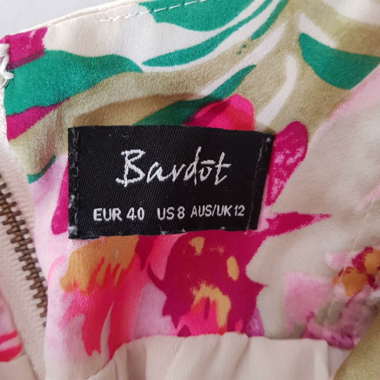 BARDOT Floral Satin Jumpsuit Romper Playsuit Summer Cocktail Party Sweetheart