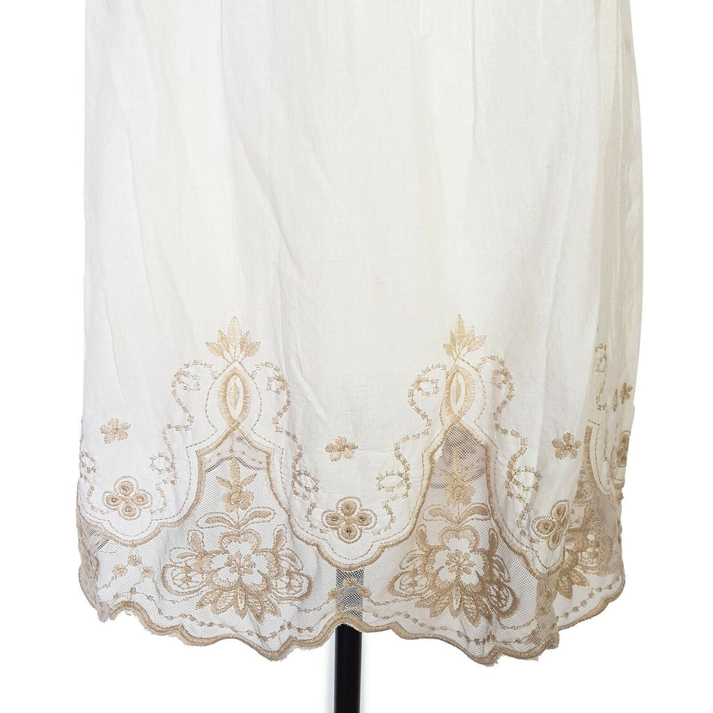 Pilgrim Tube Strapless Women's Mini Dress A-Line Smocked Floral Embroidered Lace