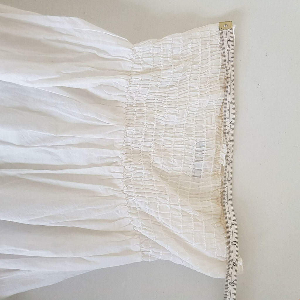 Pilgrim Tube Strapless Women's Mini Dress A-Line Smocked Floral Embroidered Lace