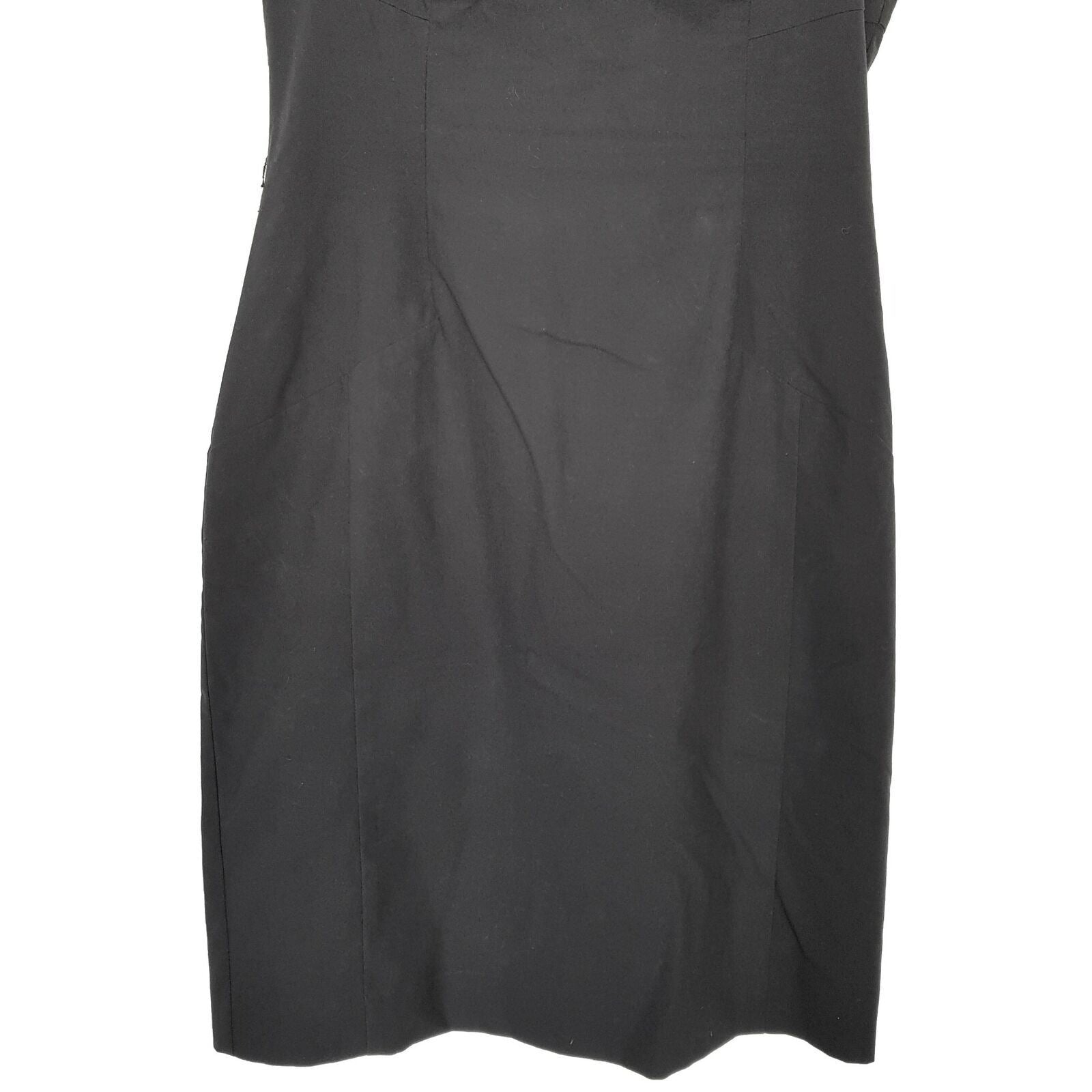 CUE Australia Little Black Dress Sleeveless Women's Sheath Cowl Neck Workwear