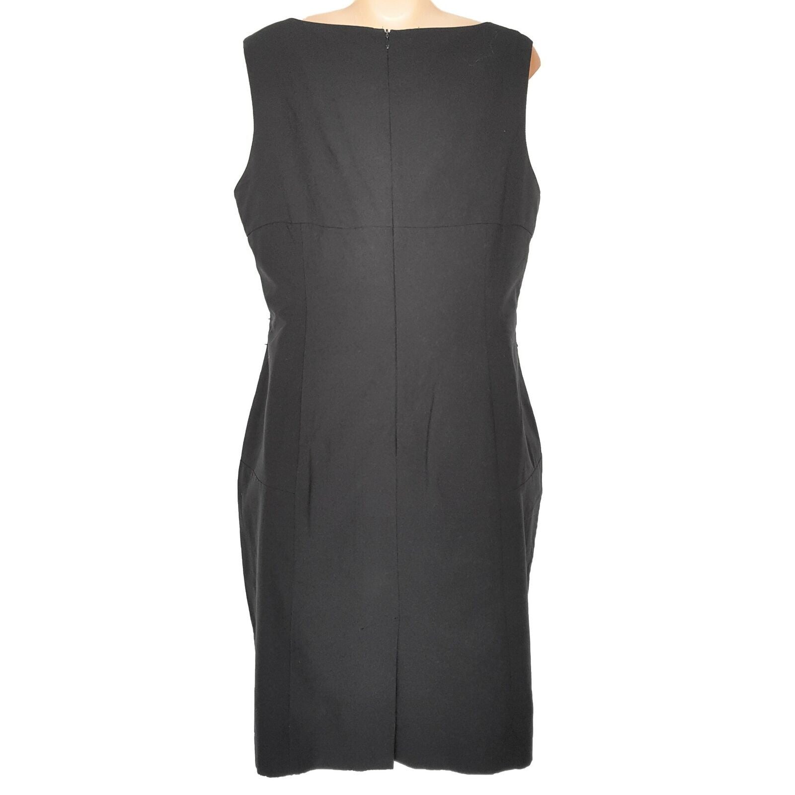 CUE Australia Little Black Dress Sleeveless Women's Sheath Cowl Neck Workwear