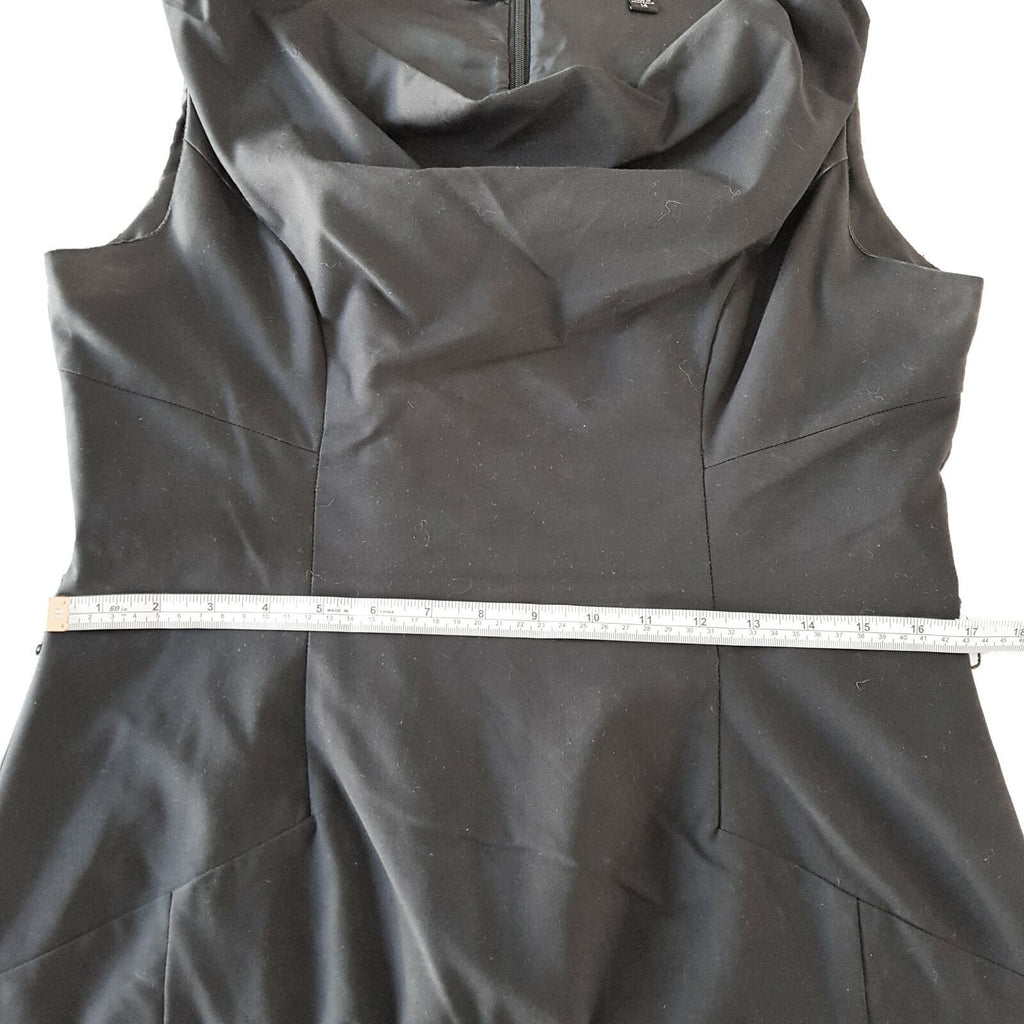 CUE Australia Little Black Dress Sleeveless Women's Sheath Cowl Neck Workwear