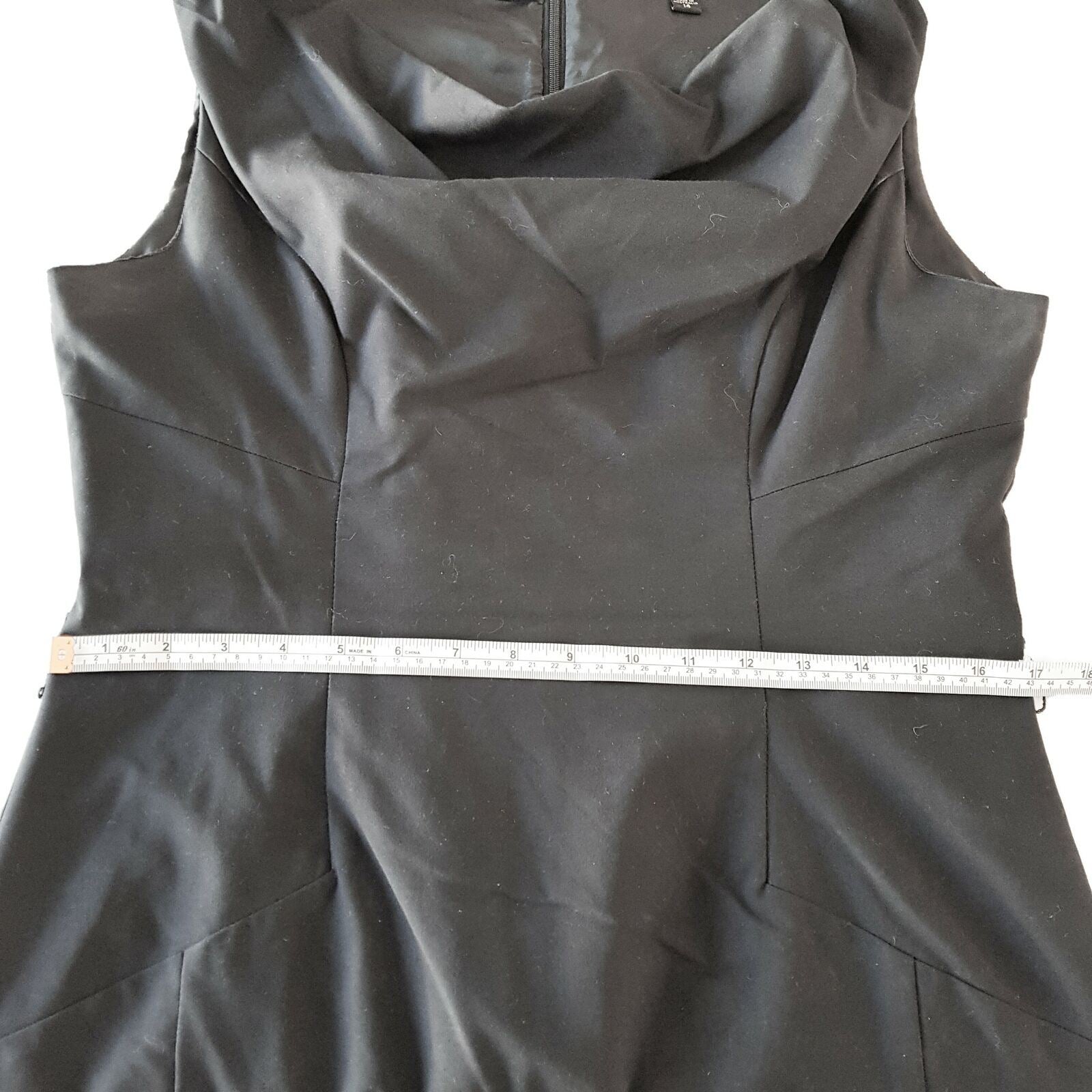 CUE Australia Little Black Dress Sleeveless Women's Sheath Cowl Neck Workwear