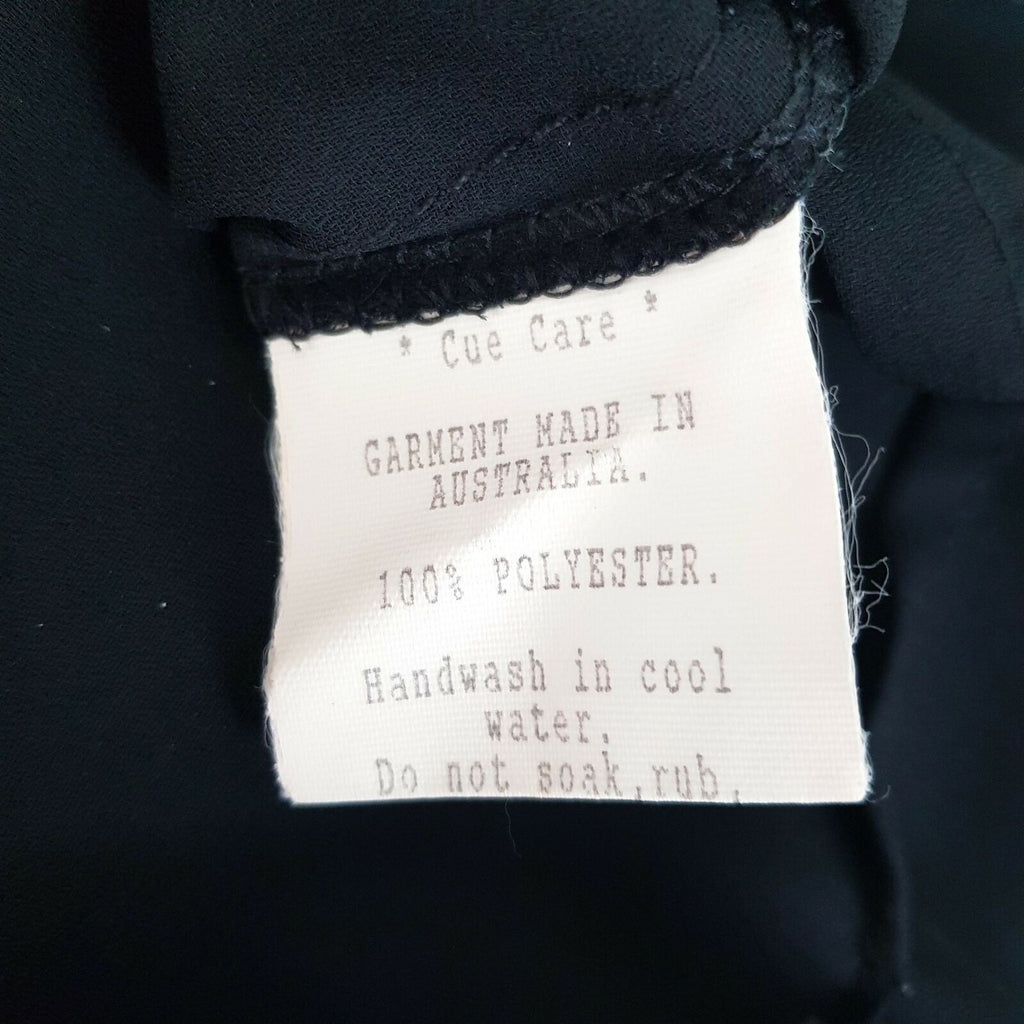 CUE Black Tank Slip Dress Spaghetti Strap Sheer Knee Length Lightweight Camisole